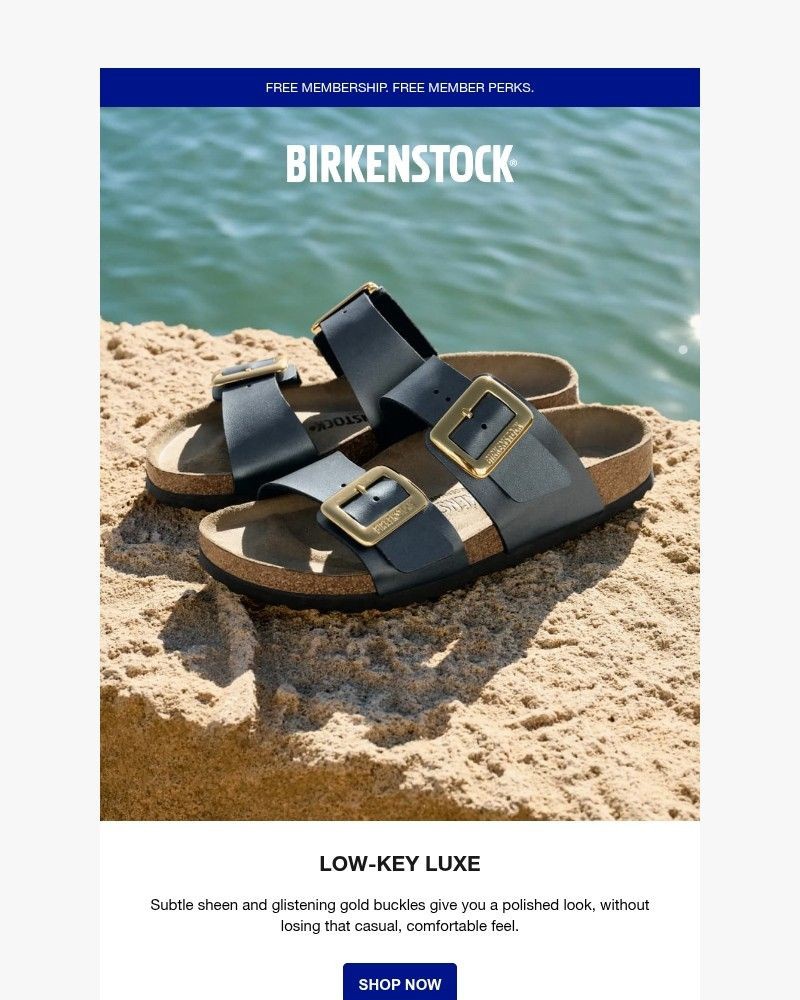 Screenshot of email sent to a Birkenstock Newsletter subscriber