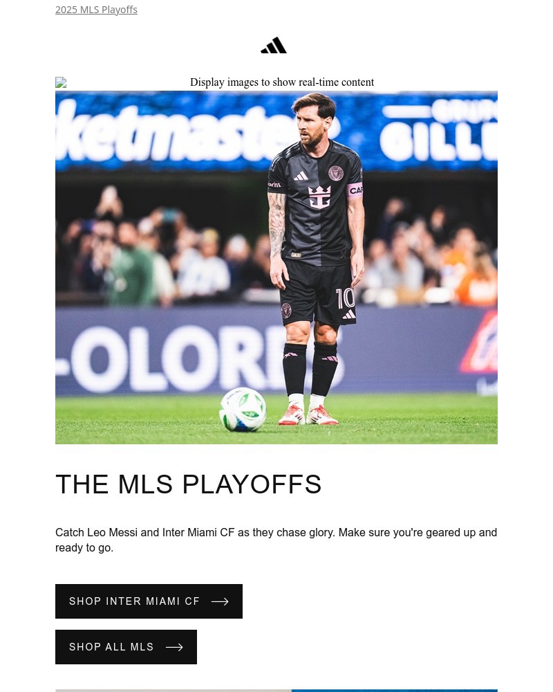 Screenshot of email sent to a Adidas Newsletter subscriber