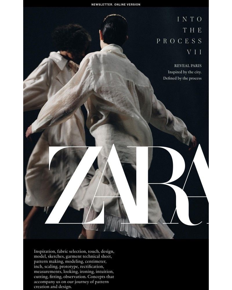Screenshot of email sent to a Zara Newsletter subscriber