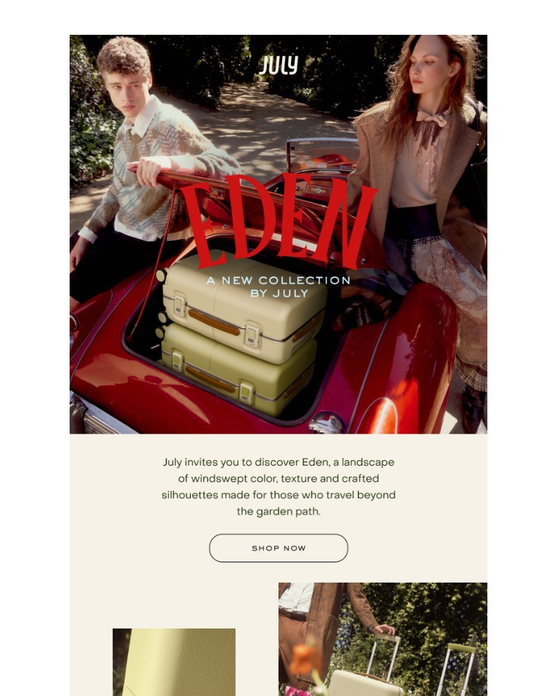 Screenshot of email sent to a July Newsletter subscriber