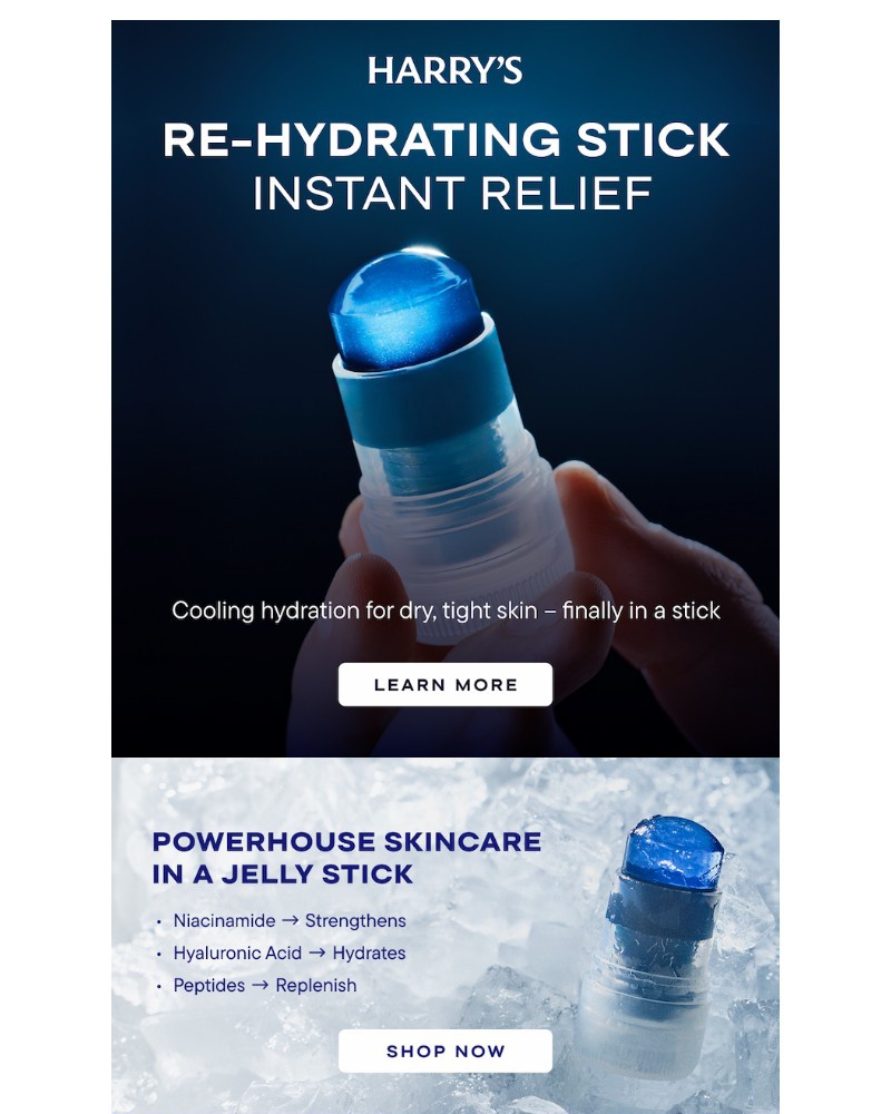 Screenshot of email sent to a Harry's Cart abandoner