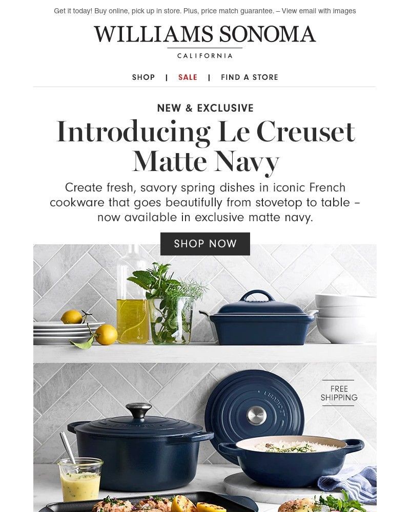 Screenshot of email with subject /media/emails/introducing-le-creuset-matte-navy-bc634a-cropped-ad5408f7.jpg