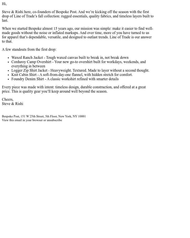 Screenshot of email with subject /media/emails/introducing-line-of-trade-fall-first-drop-0eabdb-cropped-ecbbd16b.jpg