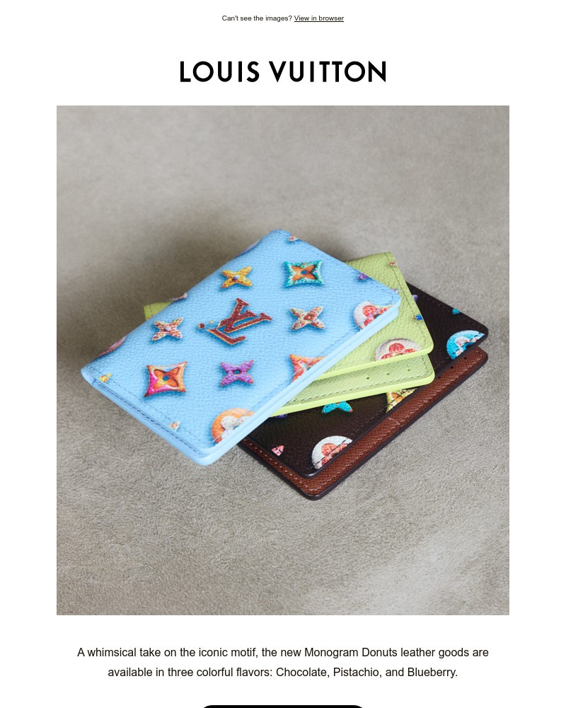 Screenshot of email sent to a Louis Vuitton Newsletter subscriber
