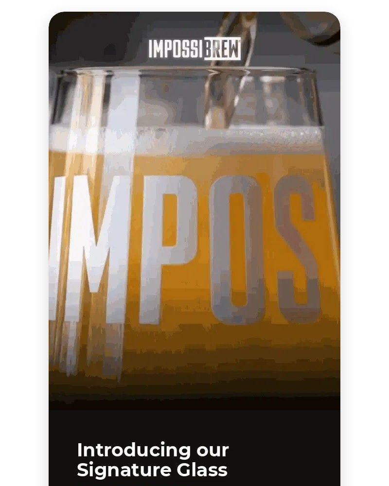 Screenshot of email sent to a Impossibrew Newsletter subscriber
