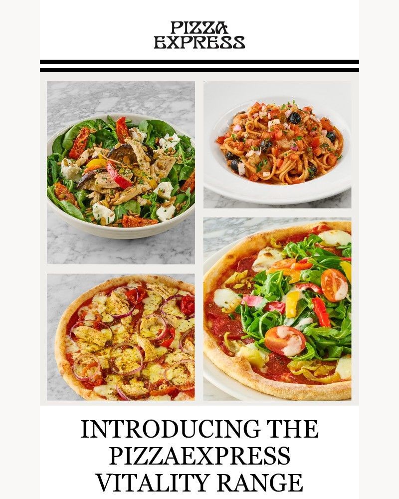 Screenshot of email sent to a Pizza Express Registered user