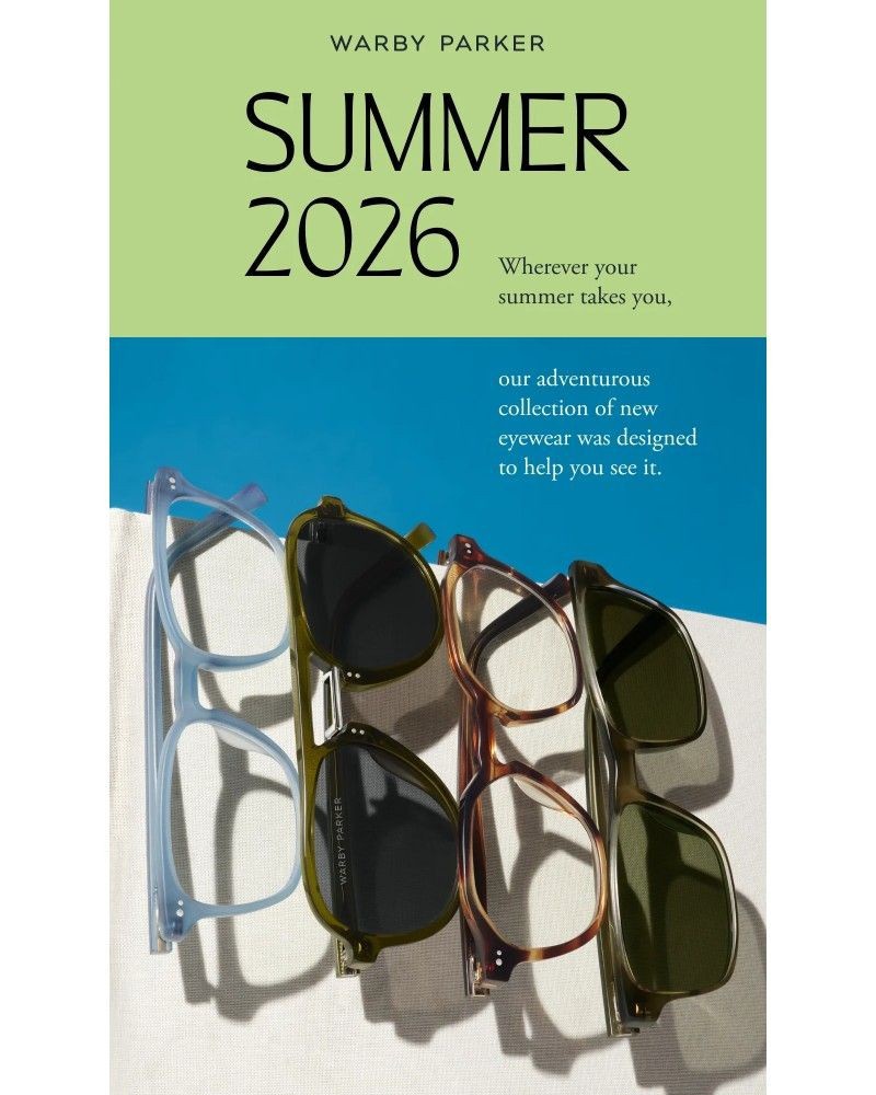 Screenshot of email sent to a Warby Parker Newsletter subscriber