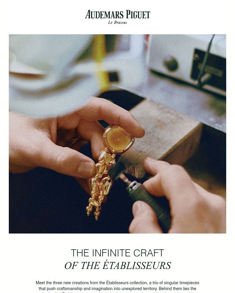 Screenshot of email sent to a Audemars Piguet Newsletter subscriber