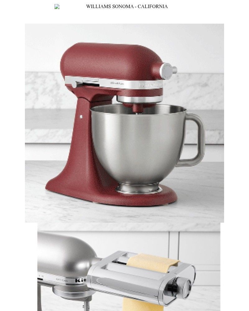 Screenshot of email sent to a Williams Sonoma Newsletter subscriber