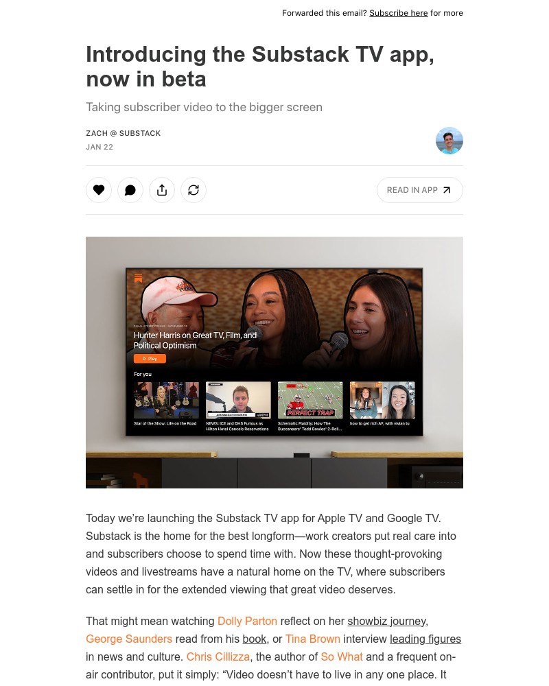 Screenshot of email with subject /media/emails/introducing-the-substack-tv-app-now-in-beta-744f70-cropped-b975075e.jpg
