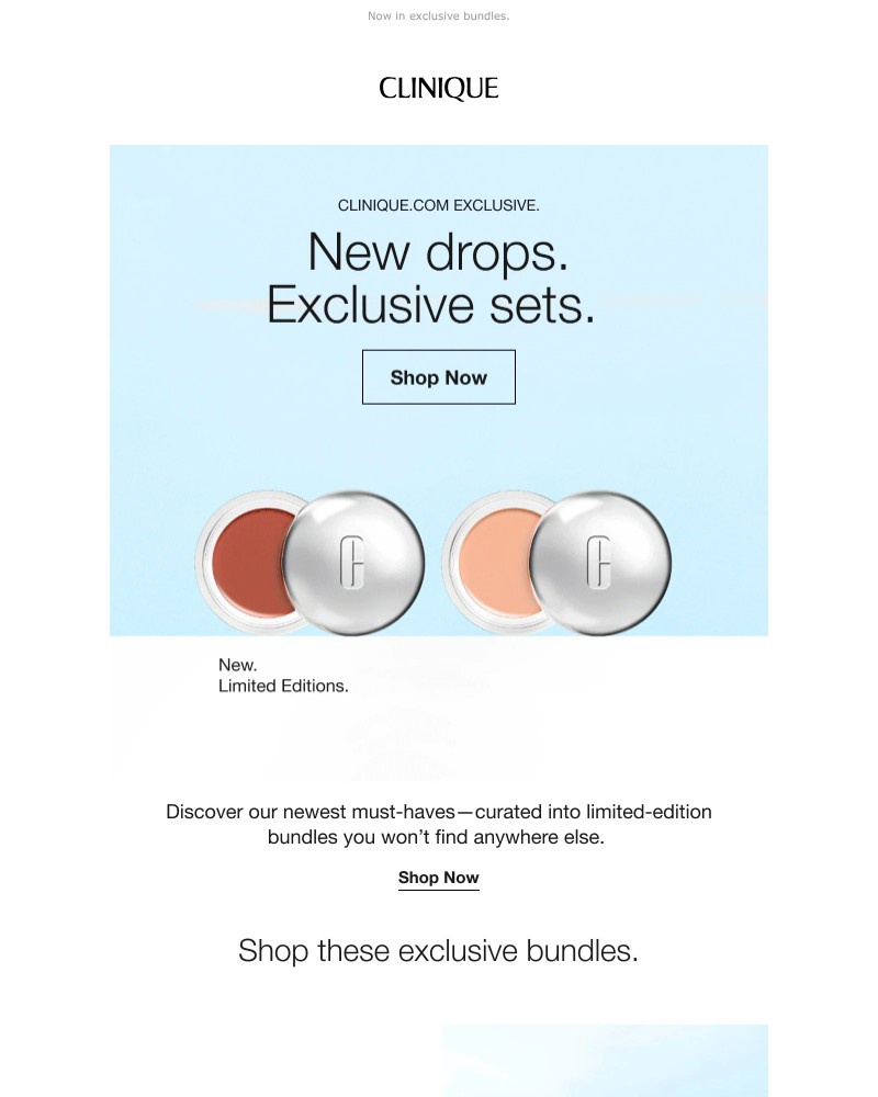 Screenshot of email sent to a Clinique Newsletter subscriber