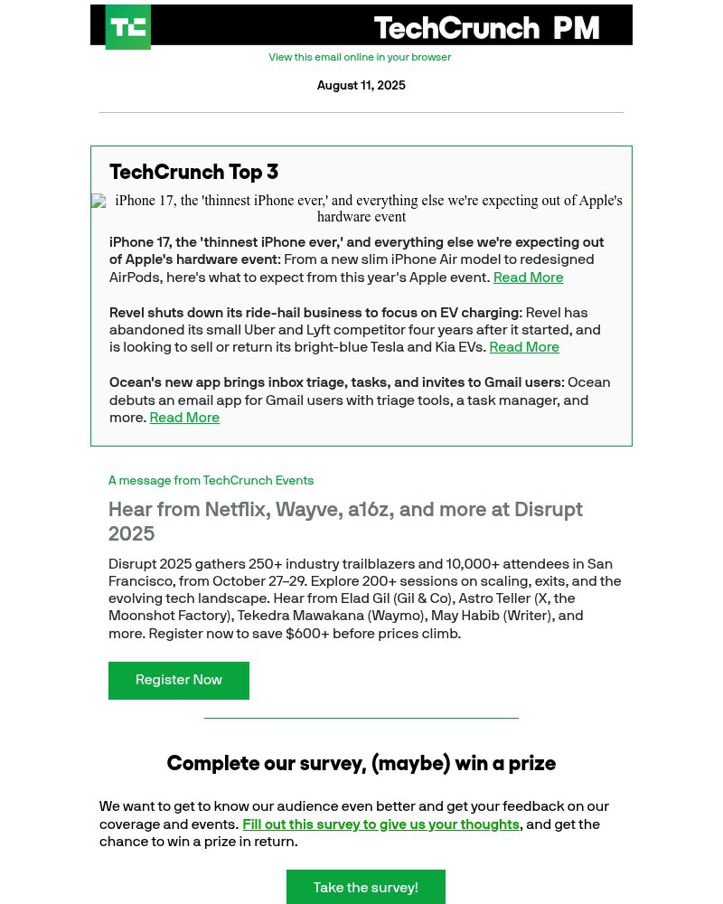 Screenshot of email with subject /media/emails/iphone-17-the-thinnest-iphone-ever-and-everything-else-were-expecting-out-of-appl_WrWdMAB.jpg