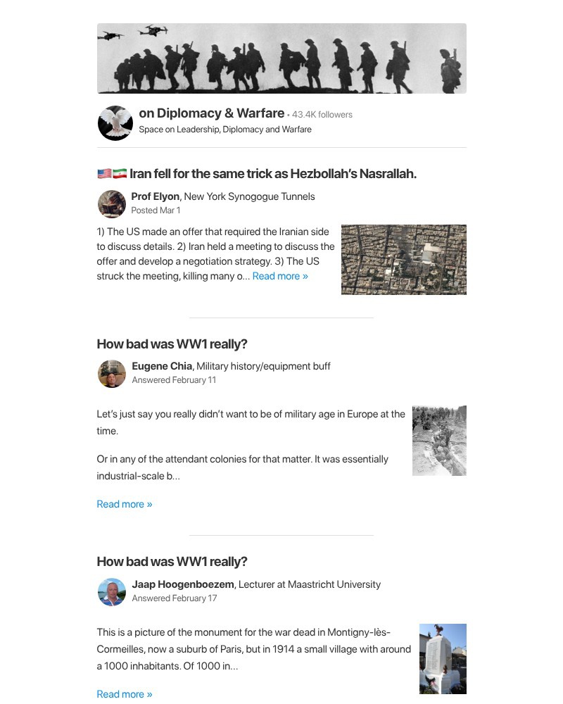 Screenshot of email sent to a Quora Registered user