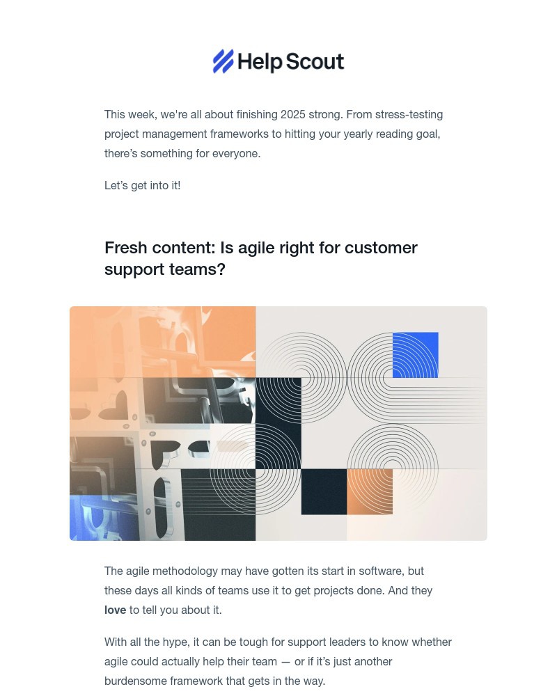 Screenshot of email sent to a Help Scout Trial user