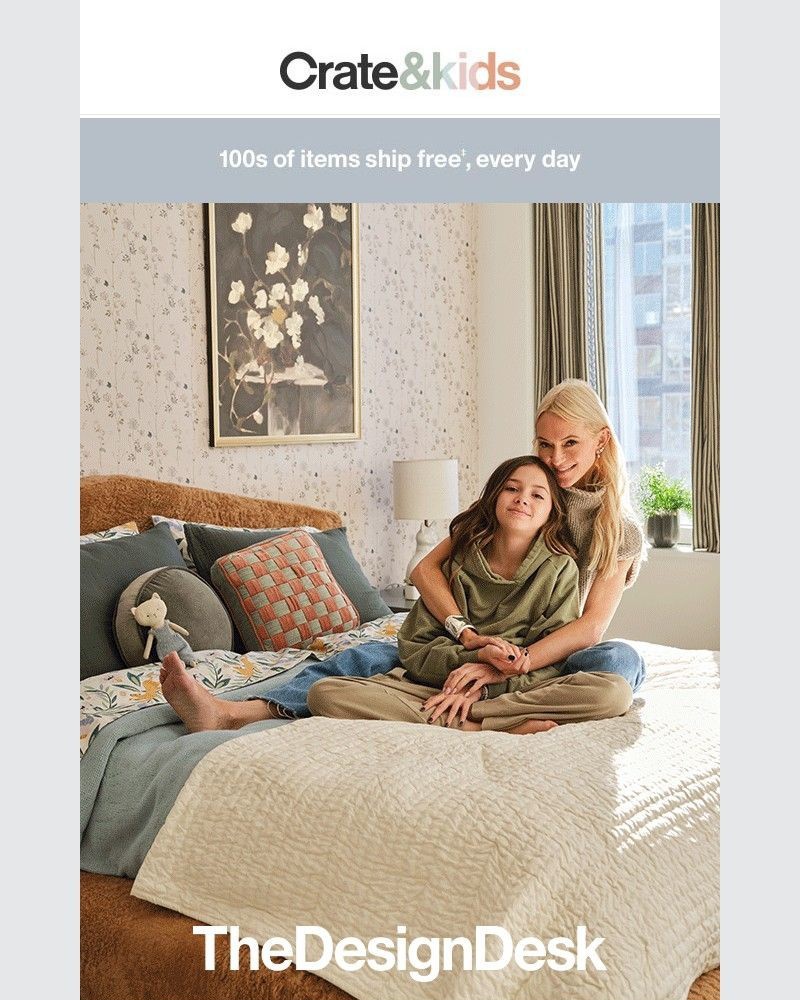 Screenshot of email sent to a Crate & Barrel Newsletter subscriber