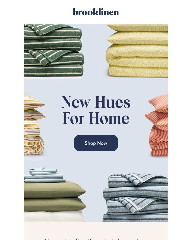 Screenshot of email sent to a Brooklinen Newsletter subscriber