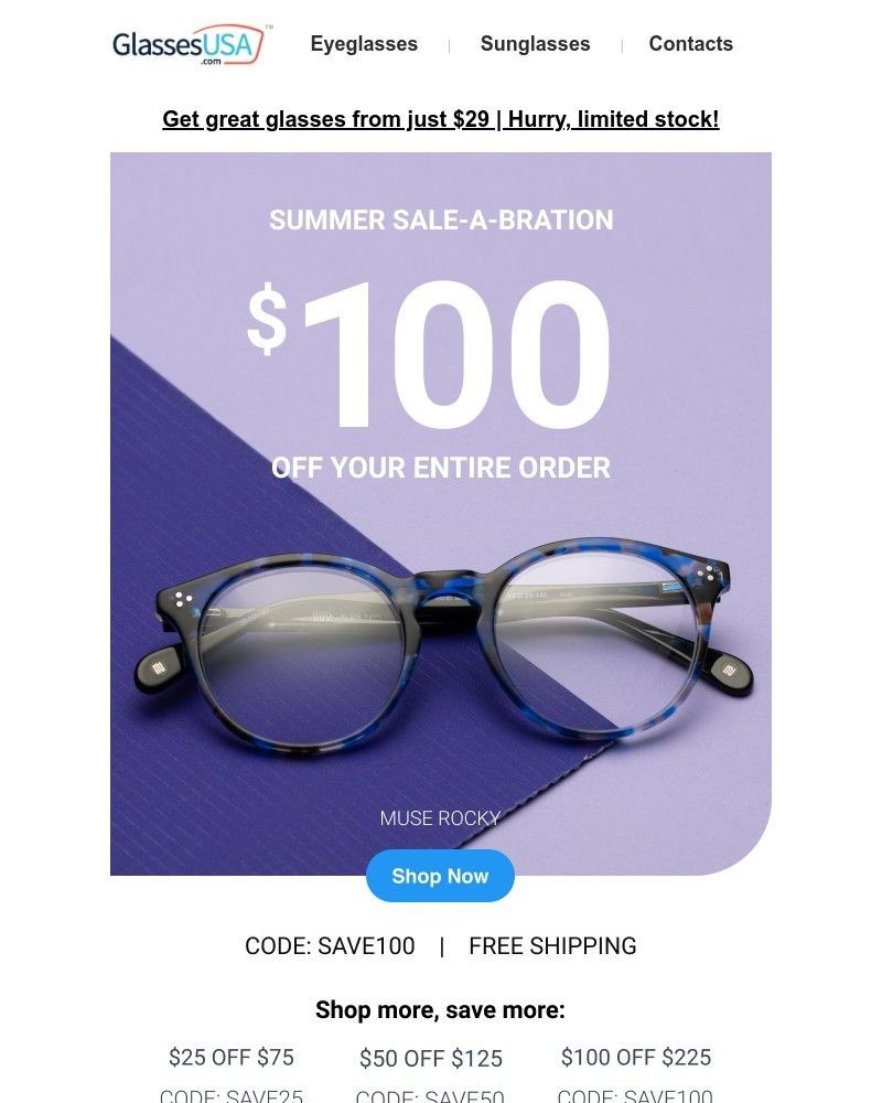 Screenshot of email with subject /media/emails/its-a-summer-sale-a-bration-up-to-100-off-great-glasses-037e8f-cropped-ffc815bf.jpg