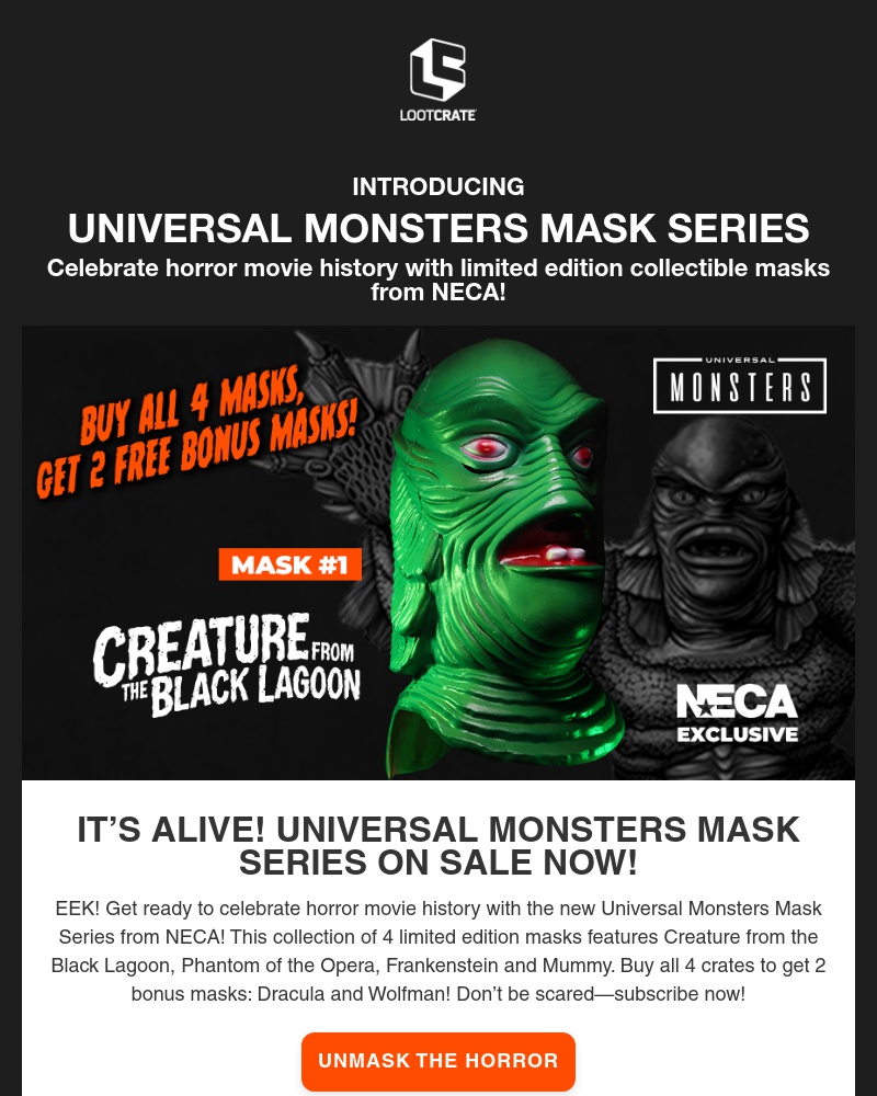 Screenshot of email with subject /media/emails/its-alive-introducing-the-universal-monsters-mask-series-cropped-60728da2.jpg