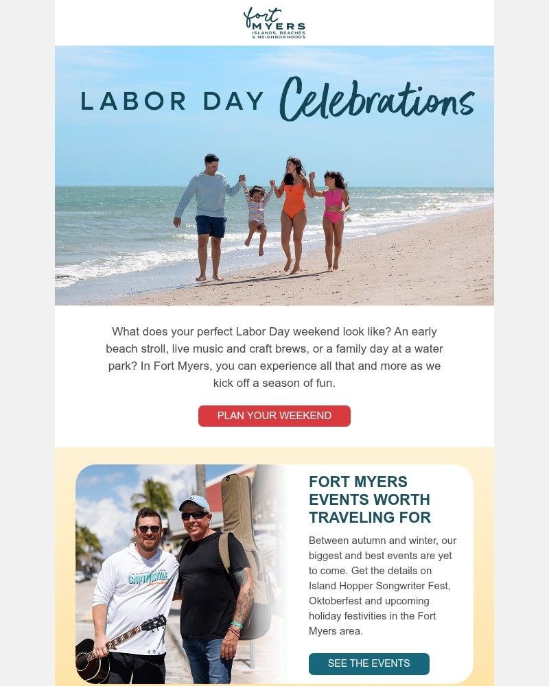 Screenshot of email sent to a Fort Myers Newsletter subscriber