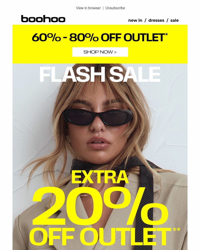 Screenshot of email with subject /media/emails/its-back-extra-20-off-outlet-7e701b-cropped-3ec47d24.jpg