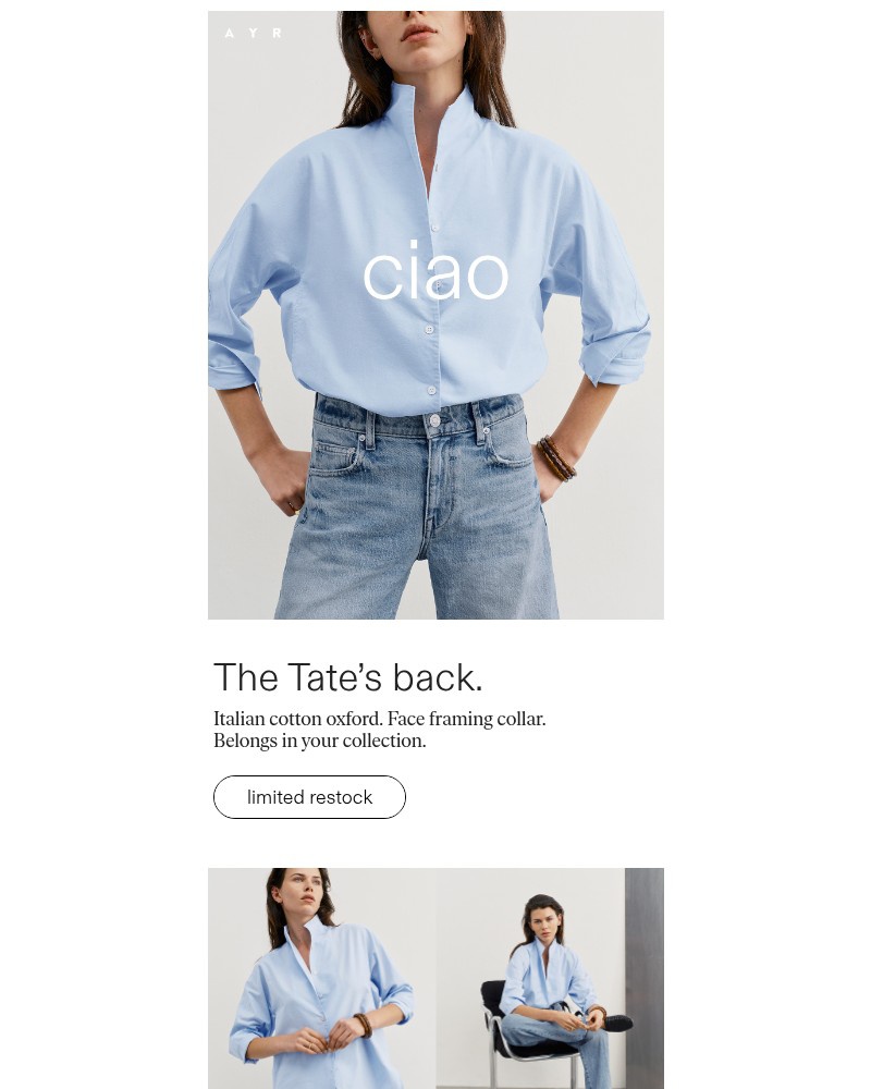 Screenshot of email with subject /media/emails/its-back-the-chicest-shirt-51e23e-cropped-80f2e310.jpg