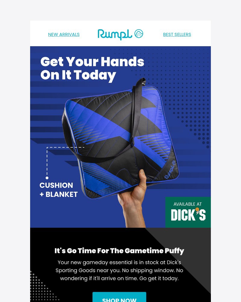 Screenshot of email sent to a Rumpl Newsletter subscriber