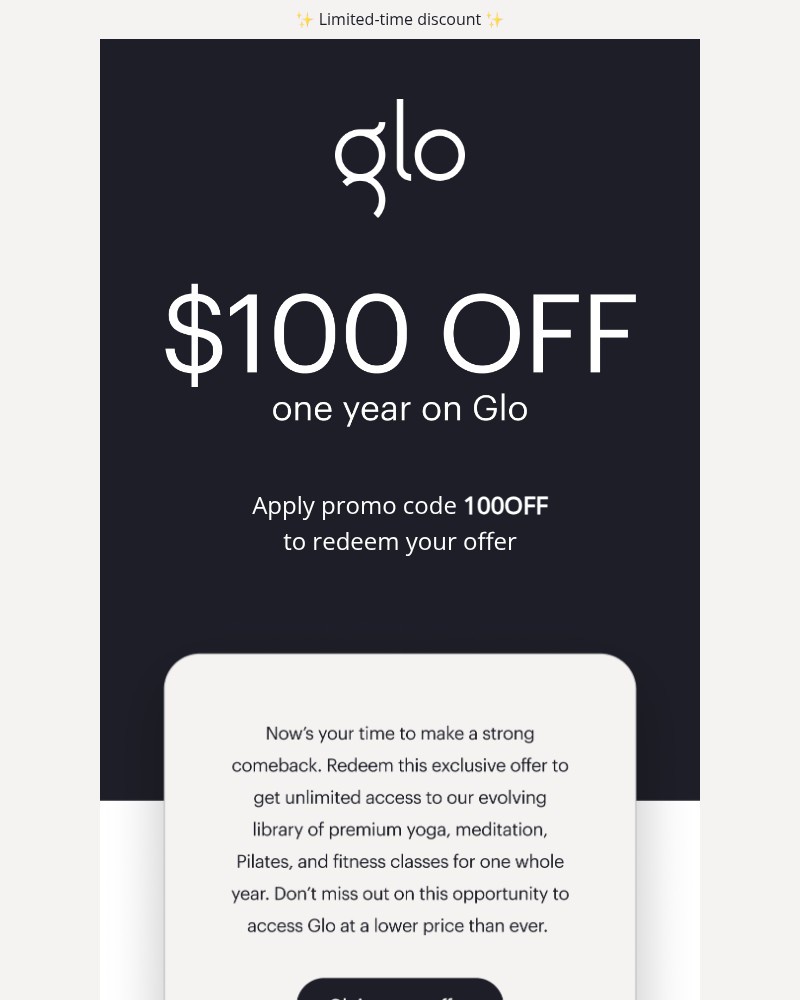 Screenshot of email with subject /media/emails/its-go-time-get-100-off-on-glo-e7026d-cropped-bf2e75e8.jpg