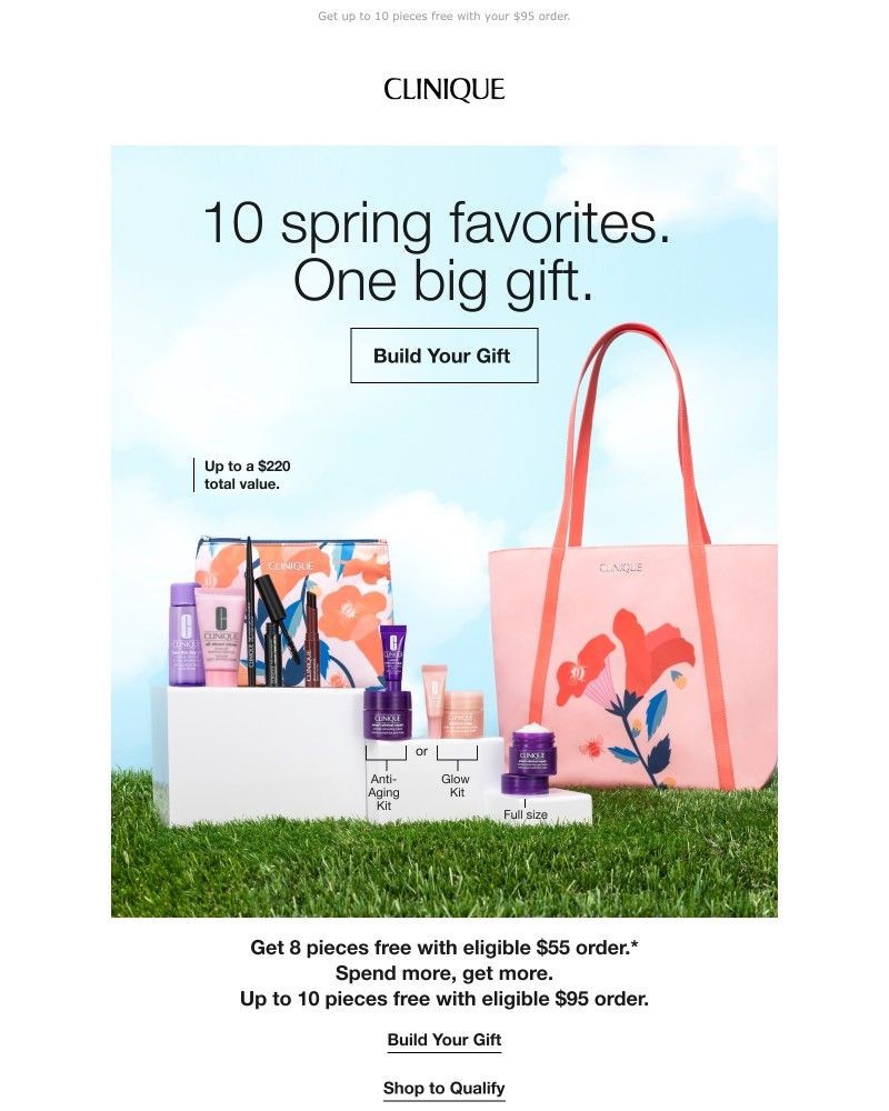 Screenshot of email sent to a Clinique Newsletter subscriber