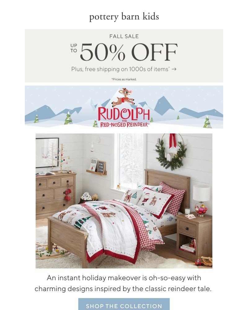 Screenshot of email with subject /media/emails/its-here-our-exclusive-rudolph-collection-ships-free-9591d0-cropped-b35115aa.jpg