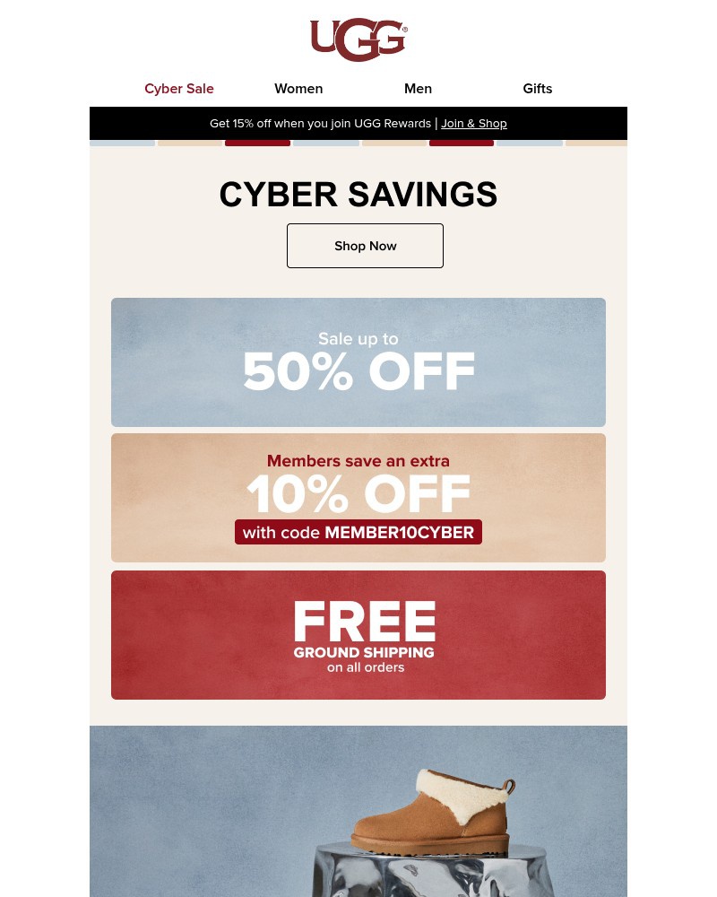 Screenshot of email with subject /media/emails/its-here-up-to-50-off-12de75-cropped-954c1fde.jpg