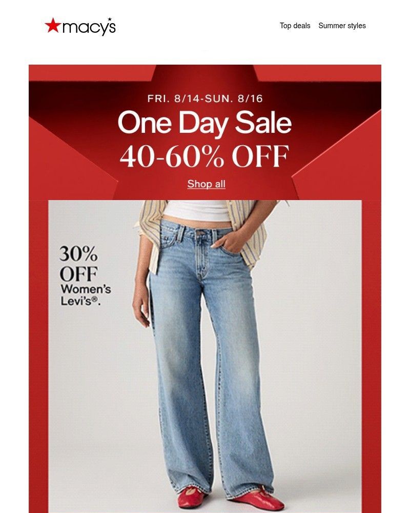 Screenshot of email sent to a Macy's Cart abandoner