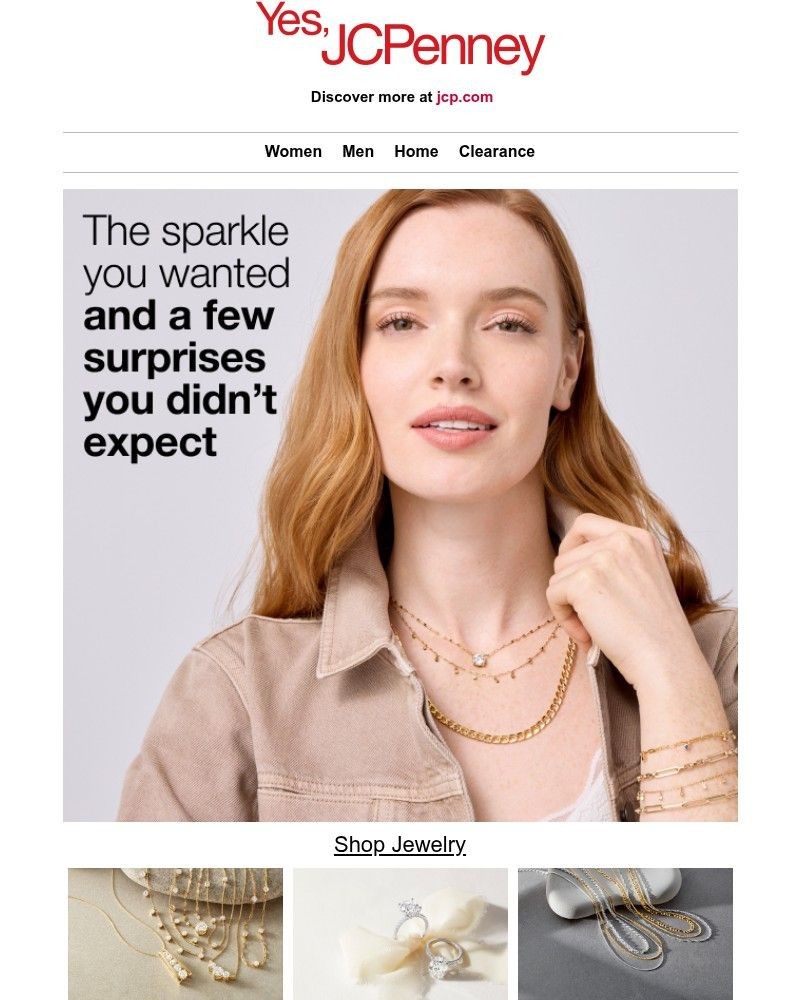 Screenshot of email sent to a JCPenney Newsletter subscriber