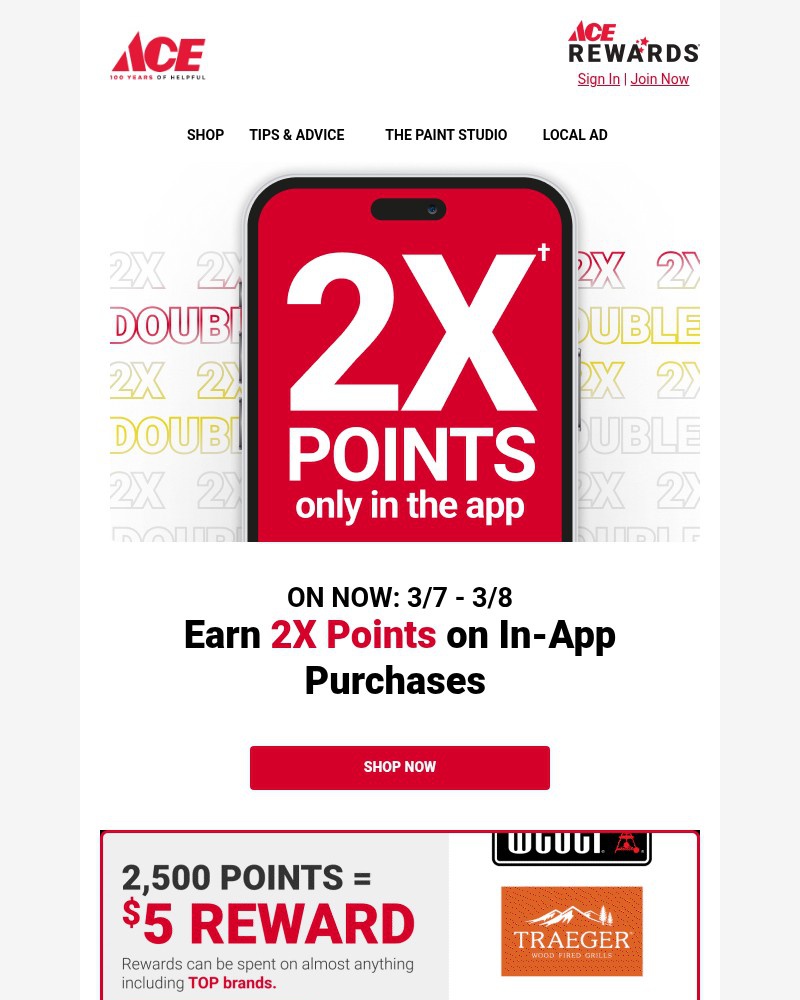 Screenshot of email with subject /media/emails/its-on-2x-points-all-weekend-eada29-cropped-57cc88f7.jpg