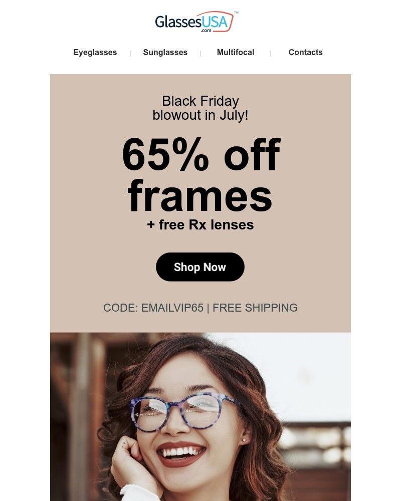 Screenshot of email with subject /media/emails/its-on-black-friday-savings-in-july-65-off-free-lenses-9ce883-cropped-b86803a6.jpg