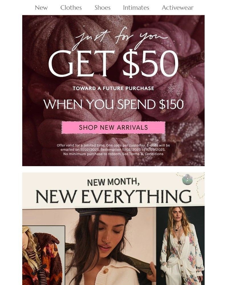 Screenshot of email with subject /media/emails/its-on-spend-150-get-50-31fdab-cropped-119eab50.jpg