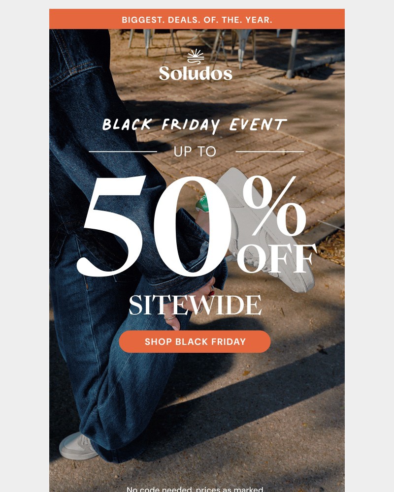 Screenshot of email sent to a Soludos Newsletter subscriber