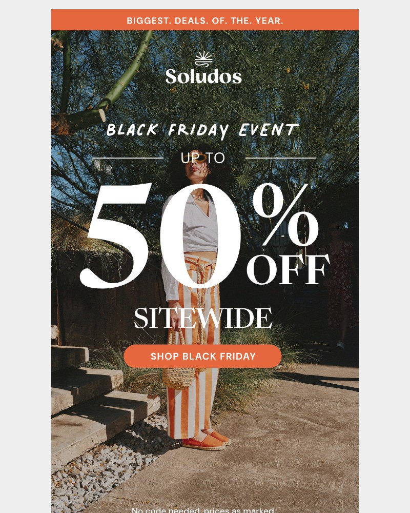 Screenshot of email sent to a Soludos Registered user