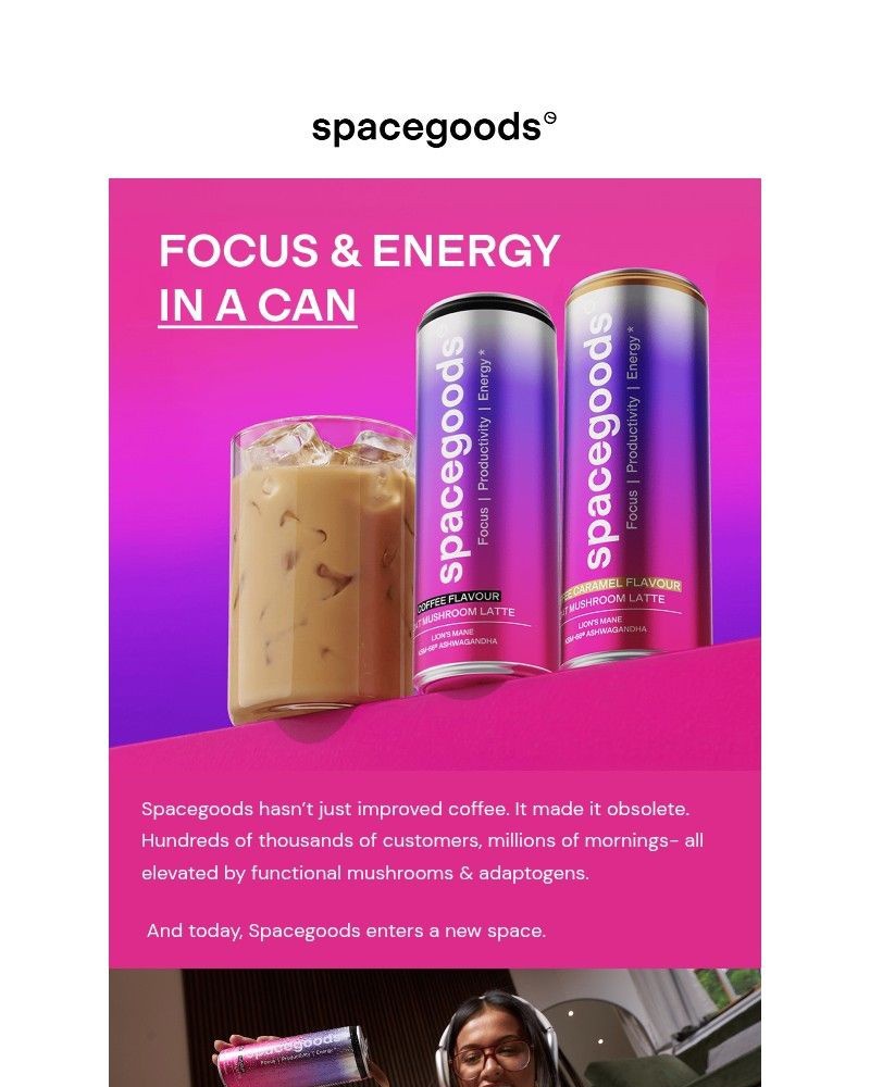 Screenshot of email sent to a Spacegoods Newsletter subscriber