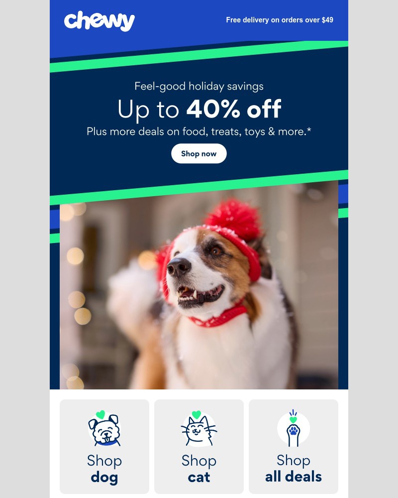 Screenshot of email sent to a Chewy Registered user