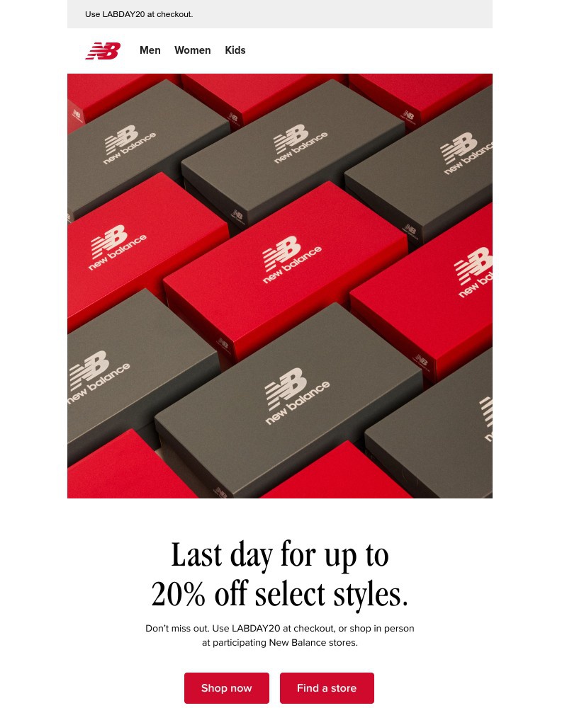 Screenshot of email with subject /media/emails/its-the-last-day-for-up-to-20-off-select-styles-e3b32f-cropped-d306f500.jpg