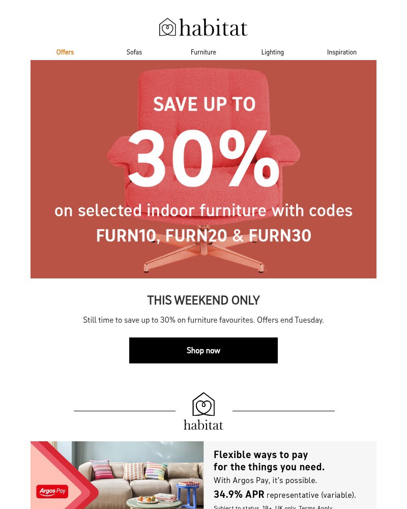 Screenshot of email sent to a Habitat Cart abandoner