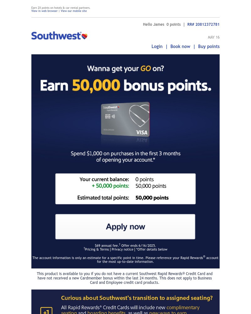 Screenshot of email with subject /media/emails/james-earn-50000-bonus-points-and-1st-checked-bag-free-dc235b-cropped-28076d5c.jpg