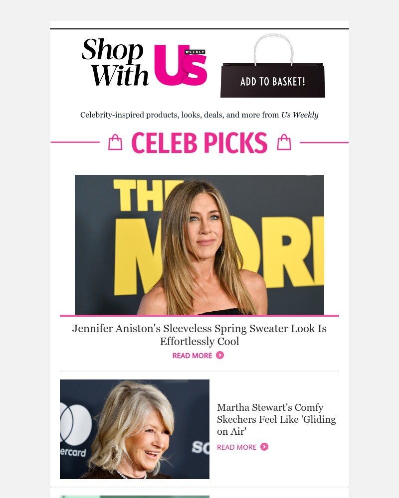 Screenshot of email sent to a Us Weekly Newsletter subscriber