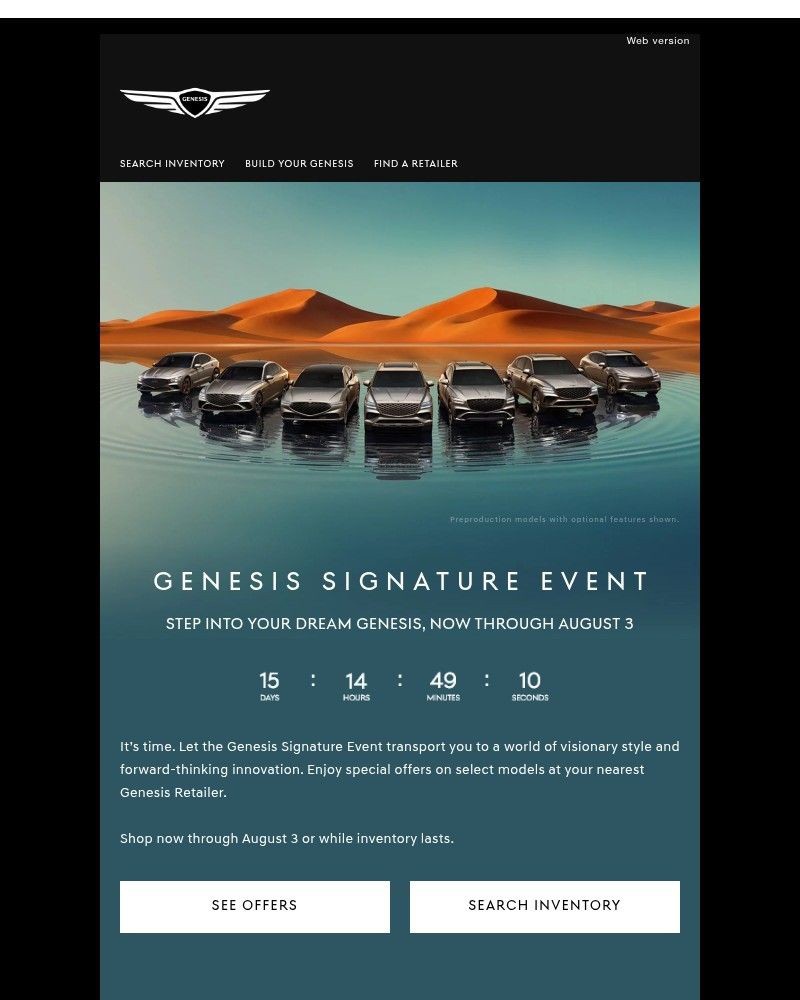 Screenshot of email sent to a Genesis Newsletter subscriber