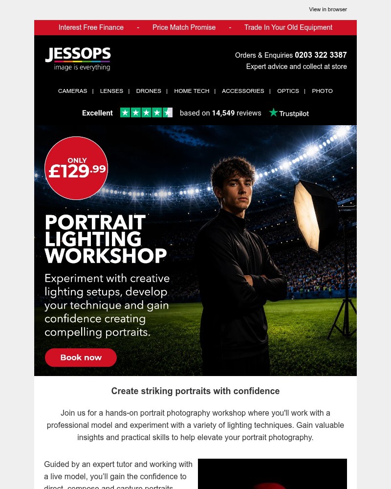 Screenshot of email sent to a Jessops Newsletter subscriber