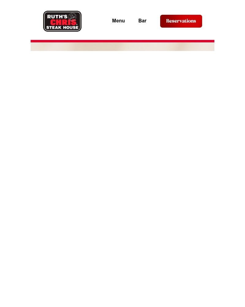 Screenshot of email sent to a Ruth’s Chris Newsletter subscriber