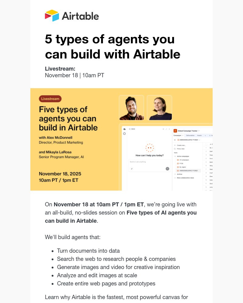 Screenshot of email with subject /media/emails/join-us-live-five-types-of-agents-you-can-build-in-airtable-9a2d49-cropped-0c3598d7.jpg