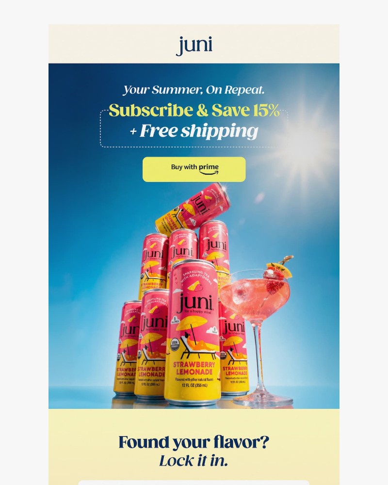 Screenshot of email sent to a Juni Newsletter subscriber