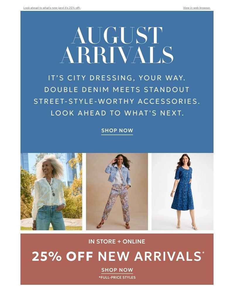 Screenshot of email sent to a Chico’s Newsletter subscriber