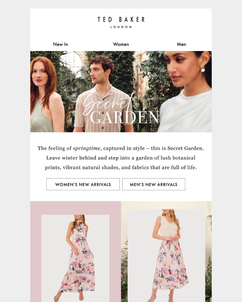 Screenshot of email sent to a Ted Baker Newsletter subscriber